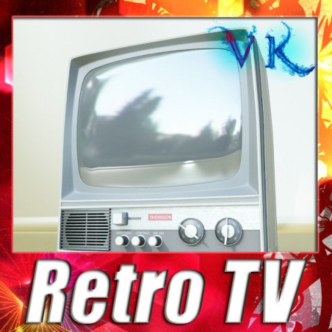 retro tv high res 3Dモデル .c4d .max .obj .3ds .fbx .stl .blend 