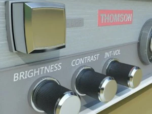 retro tv high res 3D Model