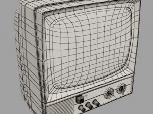 retro tv high res 3Dモデル