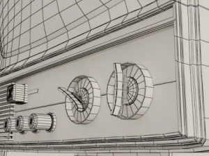 retro tv high res 3D Model