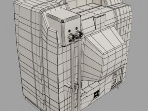 retro tv high res 3Dモデル