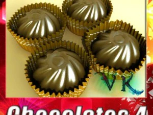 caramelle al cioccolato 04 alta risoluzione Modello 3D