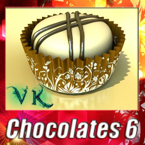 chocolate candy 06 high res 3D-Modell .c4d .max .obj .3ds .fbx .stl .blend 