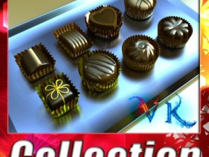 chocolate candy assortment high res 3D Модель