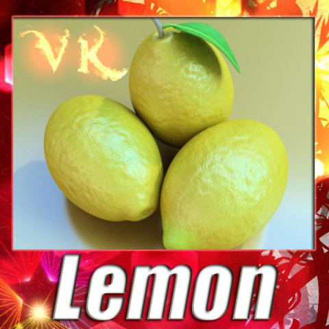 lemon high detail 3D Model .c4d .max .obj .3ds .fbx .stl .blend 