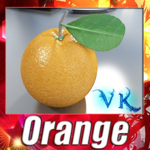 orange high detailed high resolution textures Modelo 3D .c4d .max .obj .3ds .fbx .stl .blend 