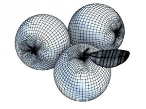 oranges in metal wire decorative basket Modelo 3D