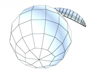 oranges in metal wire decorative basket Modelo 3D