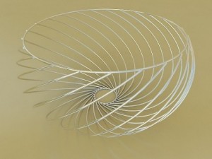 oranges in metal wire decorative basket Modelo 3D