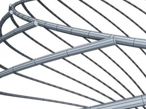 oranges in metal wire decorative basket Modelo 3D