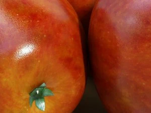 red apples in decorative metal wire container 3D Model
