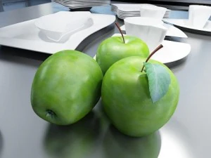 green apple high detailed 3D Model