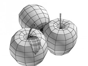 green apple high detailed 3D Model