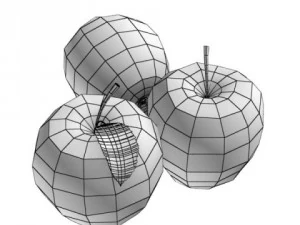green apple high detailed 3D Model