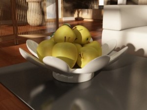 yellow apples in bowl 3Dモデル
