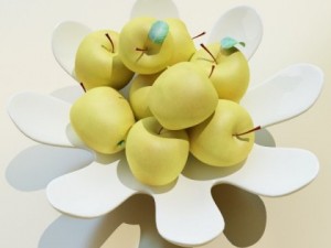 yellow apples in bowl 3Dモデル
