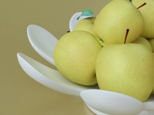 yellow apples in bowl 3Dモデル
