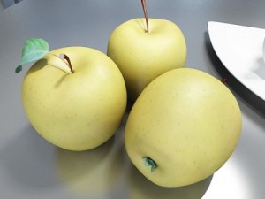 yellow apples in bowl 3Dモデル