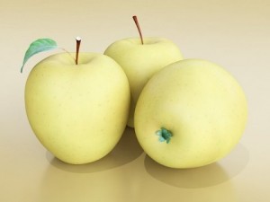 yellow apples in bowl 3Dモデル