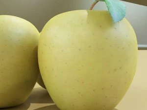 yellow apples in bowl 3D Model