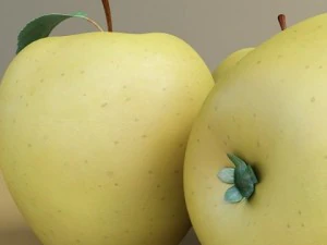 yellow apples in bowl 3D Model