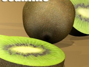 kiwi fruit in basket 3D मॉडल