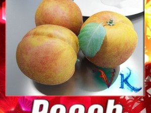 photorealistic peach high resolution 3D मॉडल