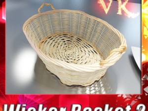 wicker basket 3D 모델