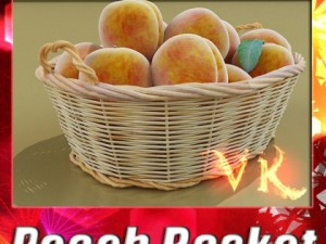 peaches in basket Modèle 3D