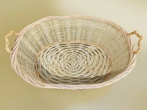 peaches in basket 3D Model