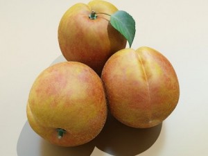 peaches in basket 3D मॉडल