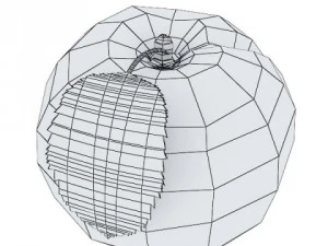 peaches in basket 3D Model