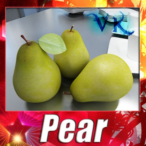 pear high resolution 3D Model .c4d .max .obj .3ds .fbx .stl .blend 