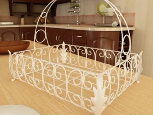 pears in metal basket 3D Модель