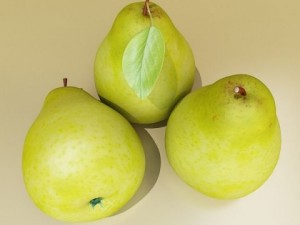 pears in metal basket 3D Модель