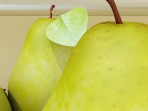 pears in metal basket 3D Модель