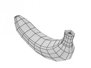bananas in wicker basket 09 3D Model
