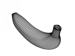 bananas in wicker basket 09 3D Model