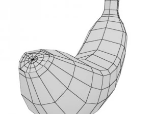 bananas in wicker basket 09 3D Model
