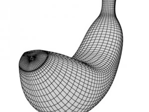 bananas in wicker basket 09 3D Model