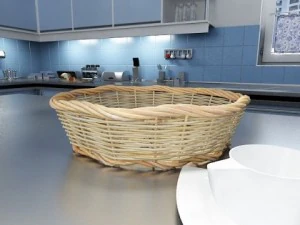 wicker fruit or bread basket 3D Model