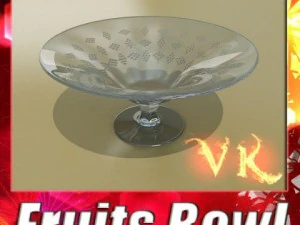 유리 설탕에 절인 과일 그릇 3D 모델