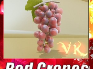 red grapes high detail 3D Model