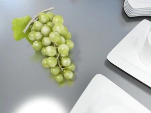 green grapes in glass bowl 3D Model