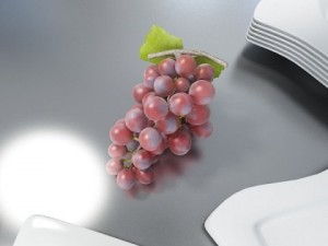 red grapes in bowl 12 Model 3D