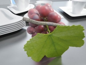red grapes in bowl 12 Model 3D