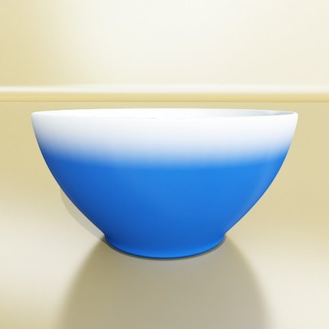 blue bowl 13 3D Model .c4d .max .obj .3ds .fbx .stl .blend 