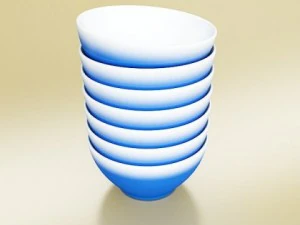 blue bowl 13 3D Model