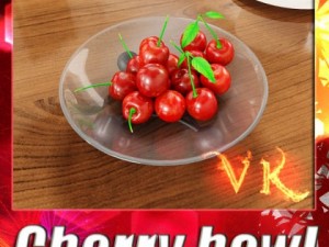 cherries in glass bowl high res 3Dモデル