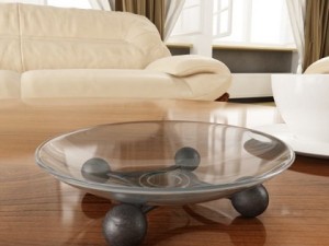 cherries in glass bowl high res 3D Model